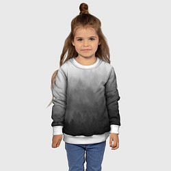 Свитшот детский Темный лес - туман, цвет: 3D-белый — фото 2