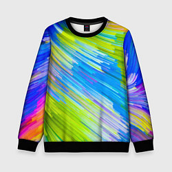 Свитшот детский Color vanguard pattern Raster, цвет: 3D-черный