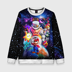 Свитшот детский Super Mario Odyssey Space Video game, цвет: 3D-белый