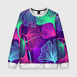 Свитшот детский Neon color pattern Fashion 2023, цвет: 3D-белый