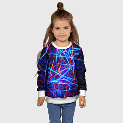 Свитшот детский Neon pattern Fashion 2055, цвет: 3D-белый — фото 2