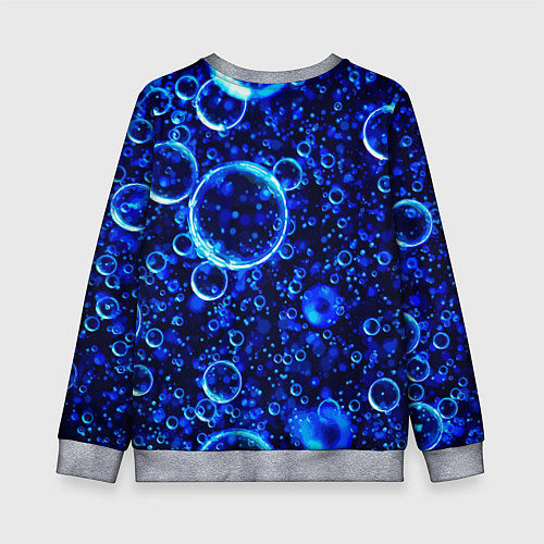 Детский свитшот Пузыри воздуха в воде Pattern / 3D-Меланж – фото 2
