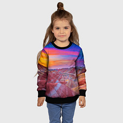 Свитшот детский Краски природы Горы Neon Китай, цвет: 3D-черный — фото 2