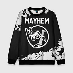 Свитшот детский Mayhem КОТ Краска, цвет: 3D-черный
