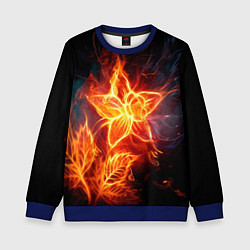 Свитшот детский Flower Neon Fashion 2035 Flame, цвет: 3D-синий