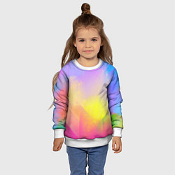 Свитшот детский Красочный неон, цвет: 3D-белый — фото 2