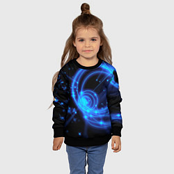 Свитшот детский Неоновый космос Neon space, цвет: 3D-черный — фото 2