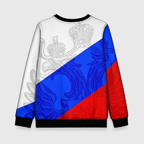 Детский свитшот RUSSIA - SPORTWEAR - ТРИКОЛОР / 3D-Черный – фото 2
