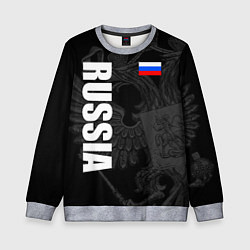 Свитшот детский RUSSIA - BLACK EDITION, цвет: 3D-меланж