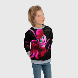 Свитшот детский POPPY PLAYTIME - Mommy long legs Мама длинные ноги, цвет: 3D-меланж — фото 2