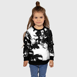 Свитшот детский Чернильные брызги, цвет: 3D-черный — фото 2