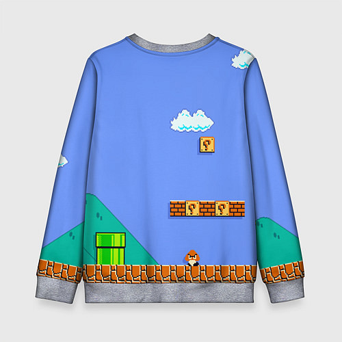 Детский свитшот Марио дизайн / 3D-Меланж – фото 2