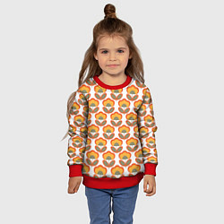 Свитшот детский ЦВЕТЫ В СТИЛЕ 70х, цвет: 3D-красный — фото 2