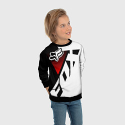 Свитшот детский FOX RACING - ФОКС ЧЕРНЫЙ И БЕЛЫЙ, цвет: 3D-черный — фото 2