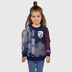 Свитшот детский ATLETICO MADRID - Соты, цвет: 3D-синий — фото 2