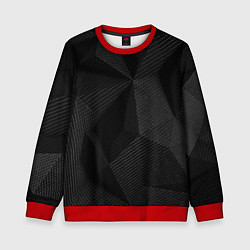 Свитшот детский КАРБОН ПОЛИГОНЫ, цвет: 3D-красный
