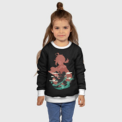 Свитшот детский KAZUHA GENSHIN IMPACT, цвет: 3D-белый — фото 2