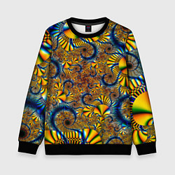 Свитшот детский FRACTAL COLOR PATTERN, цвет: 3D-черный