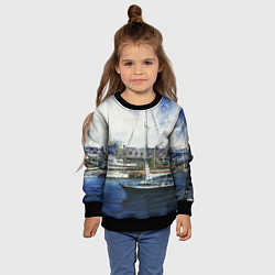 Свитшот детский Во французской гавани, цвет: 3D-черный — фото 2