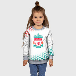 Свитшот детский Liverpool соты, цвет: 3D-меланж — фото 2