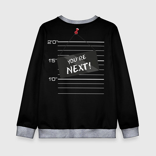 Детский свитшот Злая сиба-ину / 3D-Меланж – фото 2