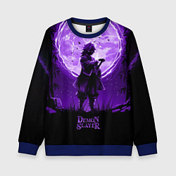 Свитшот детский КЛИНОК, РАССЕКАЮЩИЙ ДЕМОНОВ ГИЮ ТОМИОКА, цвет: 3D-синий