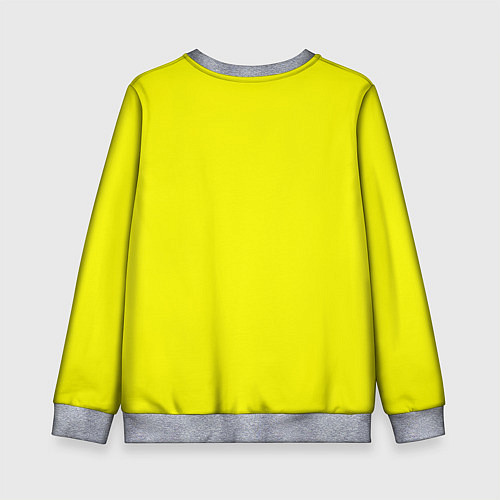 Детский свитшот Однотонный неоновый лимонный желтый тон / 3D-Меланж – фото 2