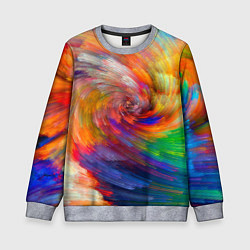 Свитшот детский MULTICOLORED SWIRLS, цвет: 3D-меланж