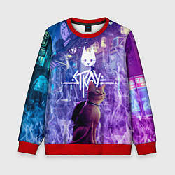 Свитшот детский Stray: Viloet Logo, цвет: 3D-красный