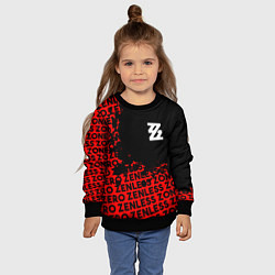 Свитшот детский Zenless Zone Zero капля арт, цвет: 3D-черный — фото 2