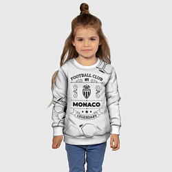 Свитшот детский Monaco Football Club Number 1 Legendary, цвет: 3D-белый — фото 2