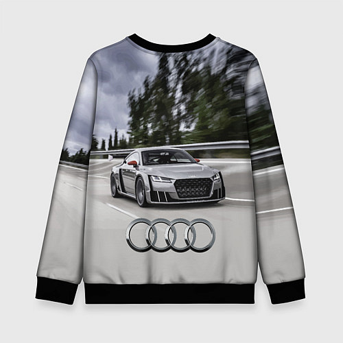Детский свитшот Ауди на скоростном шоссе Audi on the expressway / 3D-Черный – фото 2