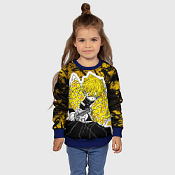 Свитшот детский Клинок, рассекающий демонов Зеницу, цвет: 3D-синий — фото 2