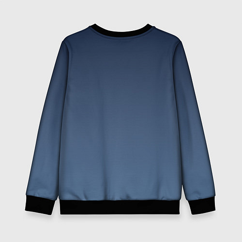 Детский свитшот Gradient Dark Blue / 3D-Черный – фото 2