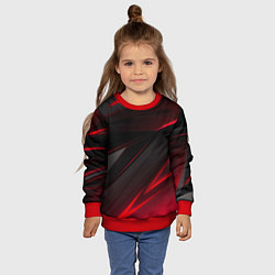 Свитшот детский Красно-черный фон, цвет: 3D-красный — фото 2