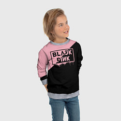 Свитшот детский BLACKPINK BIG LOGO, цвет: 3D-меланж — фото 2
