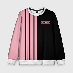 Свитшот детский BLACKPINK HALF BLACK-PINK MINI LOGO, цвет: 3D-белый