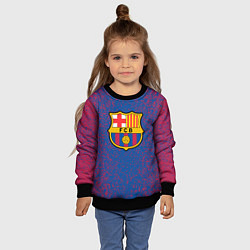 Свитшот детский Barcelona брызги красок, цвет: 3D-черный — фото 2