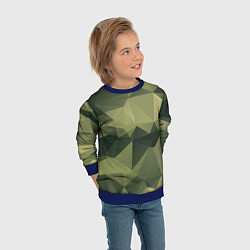 Свитшот детский 3д полигоны - камуфляж, цвет: 3D-синий — фото 2