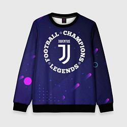 Свитшот детский Символ Juventus и круглая надпись Football Legends, цвет: 3D-черный