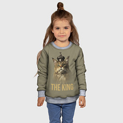 Свитшот детский Король котов Мейн-кун, цвет: 3D-меланж — фото 2