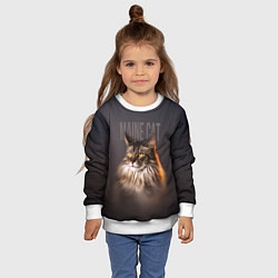 Свитшот детский Maine cat, цвет: 3D-белый — фото 2