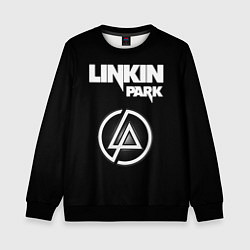 Свитшот детский Linkin Park логотип и надпись, цвет: 3D-черный