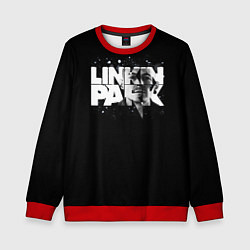 Свитшот детский Linkin Park логотип с фото, цвет: 3D-красный