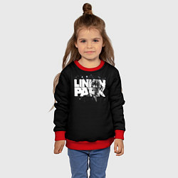 Свитшот детский Linkin Park логотип с фото, цвет: 3D-красный — фото 2
