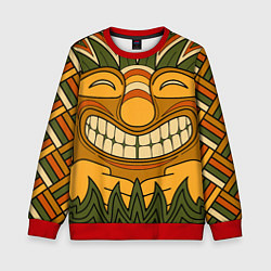 Свитшот детский Polynesian tiki LUCKY, цвет: 3D-красный