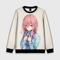 Свитшот детский Недовольная Мику, цвет: 3D-черный