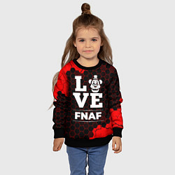 Свитшот детский FNAF Love Классика, цвет: 3D-черный — фото 2