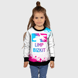 Свитшот детский Limp Bizkit Neon Gradient, цвет: 3D-черный — фото 2