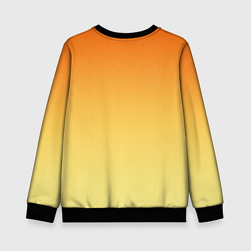 Детский свитшот Оранжевый, желтый градиент / 3D-Черный – фото 2